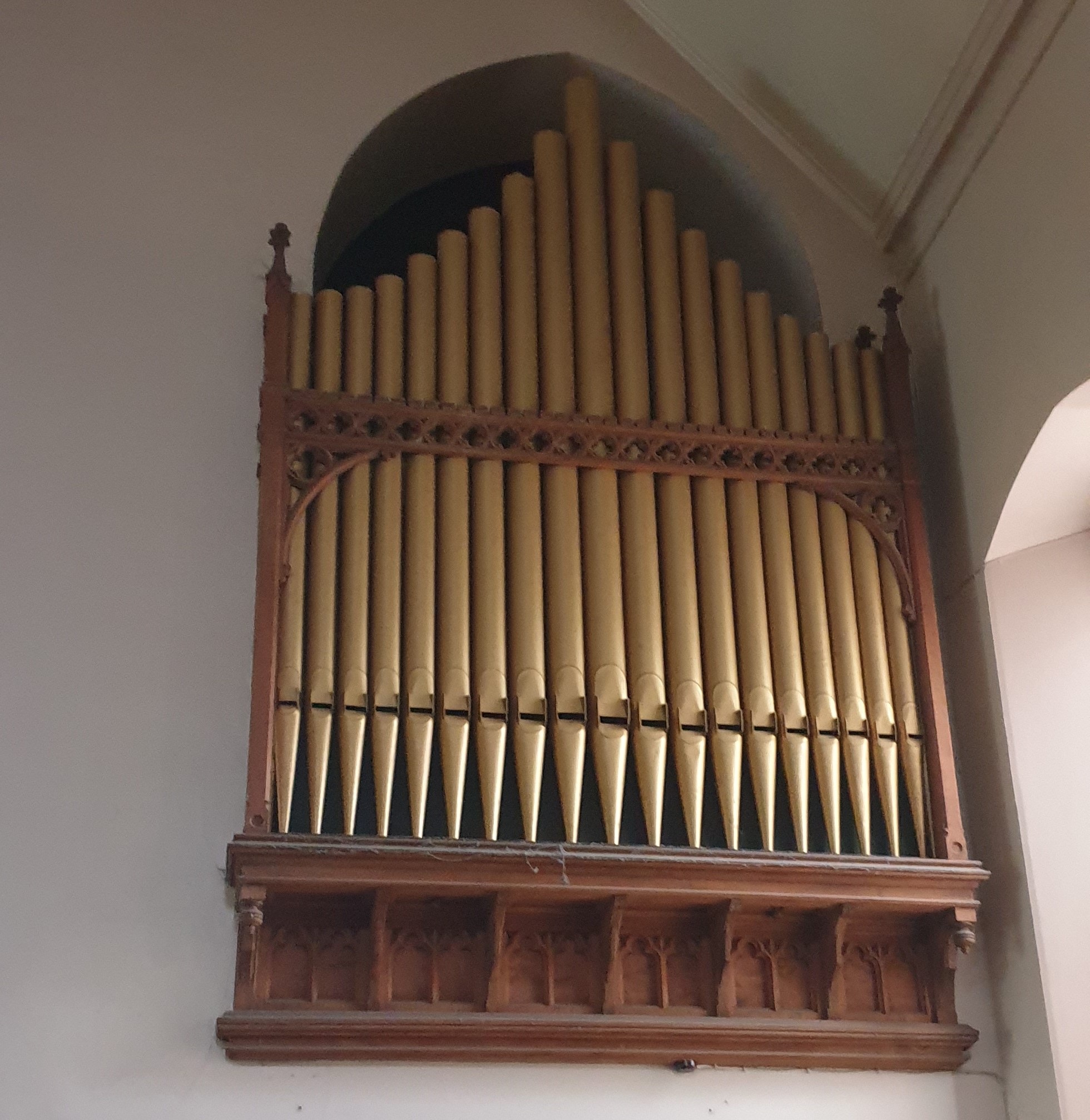 The church organ.