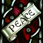 A stained glass window.