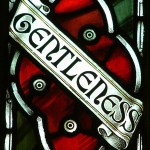 A stained glass window.